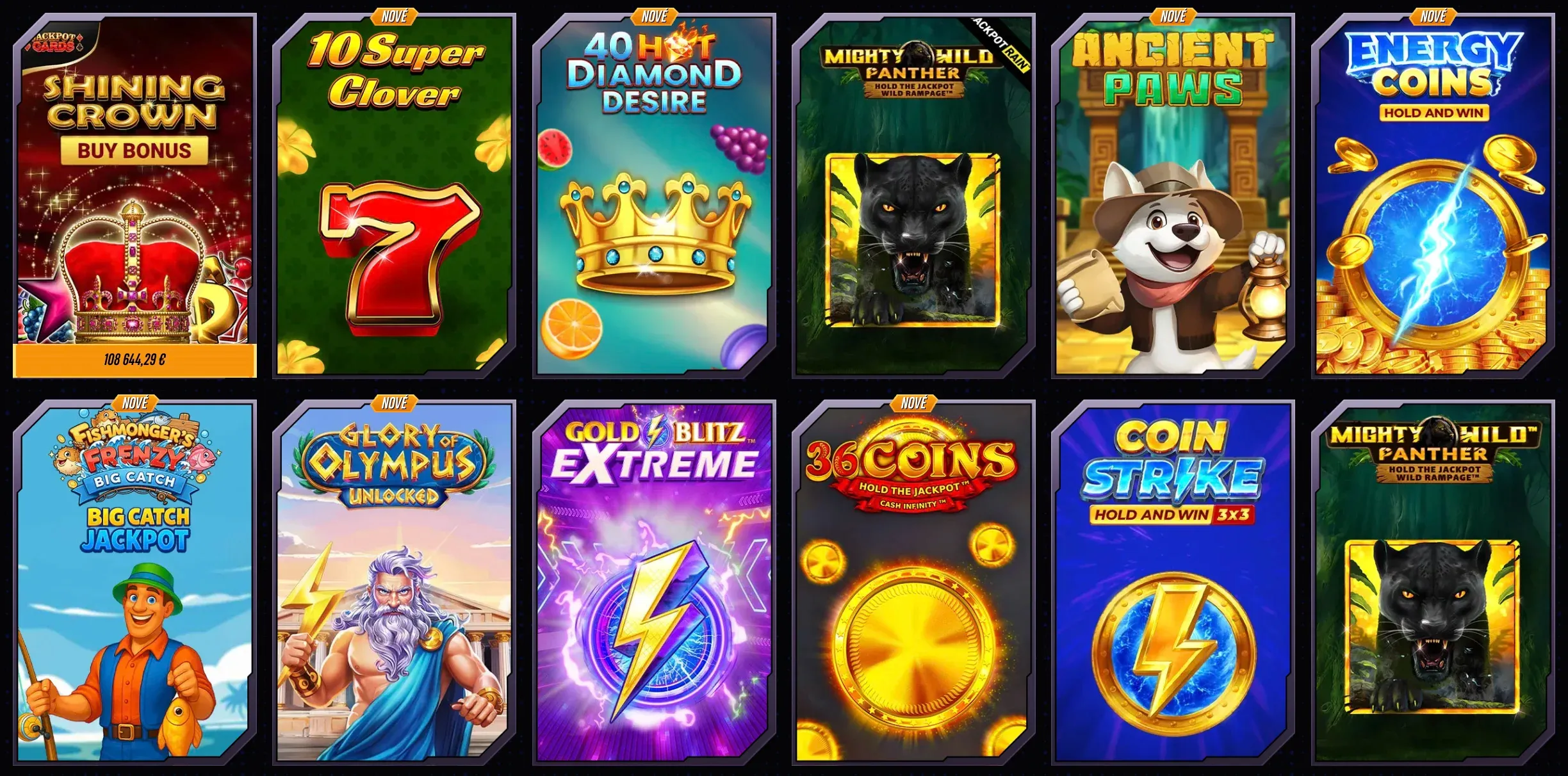 Sbírka her v Winrolla casino